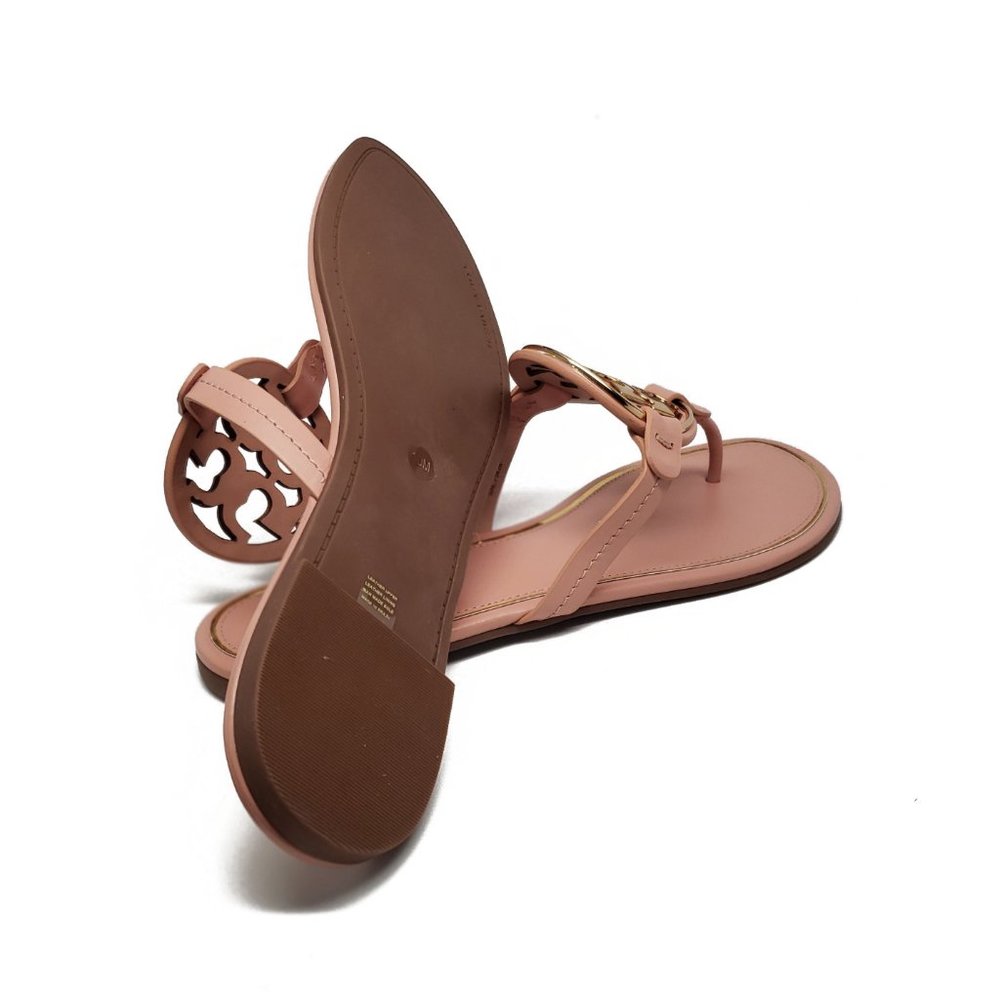 Tory Burch Metal Miller Sandals in Pink Moon/Gold - Picture 8 of 11